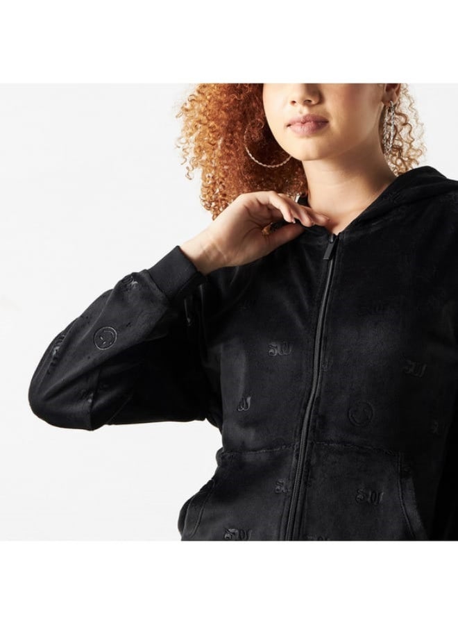SP Characters Smiley World Detail Zip Through Hoodie with Kangaroo Pocket - Image 1