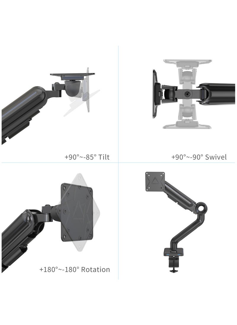 Devo - Devo Gaming Monitor Arm - Flexi Pro 1 - Black - Image 1