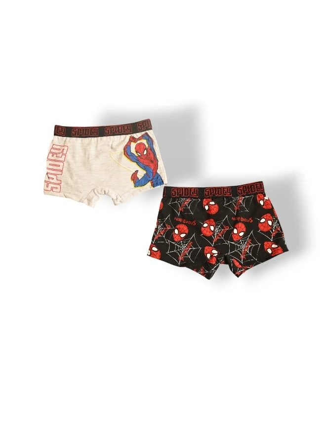 SPIDERMAN SPIDERMAN 2PCS BOYS BOXER , 65%polyester,35%cotton