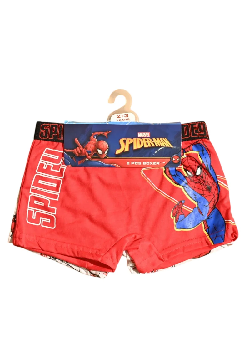 SPIDERMAN SPIDERMAN 2PCS BOYS BOXER , 65%polyester,35%cotton