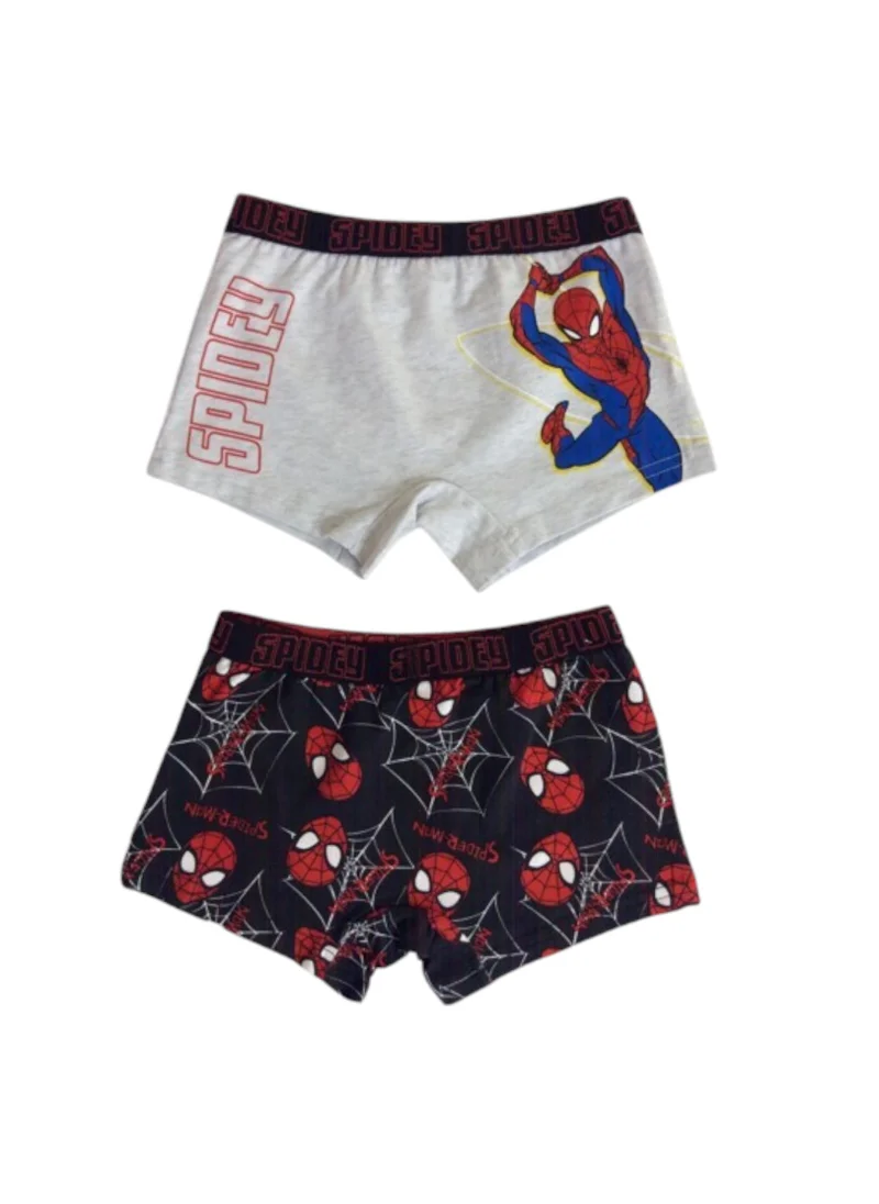 SPIDERMAN SPIDERMAN 2PCS BOYS BOXER , 65%polyester,35%cotton