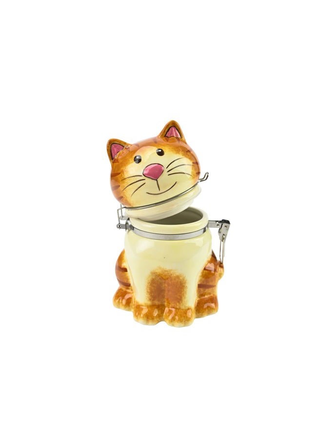 Boston Warehouse 25060 Hand-Painted Earthenware Pretty Kitty Hinged Jar - Image 4