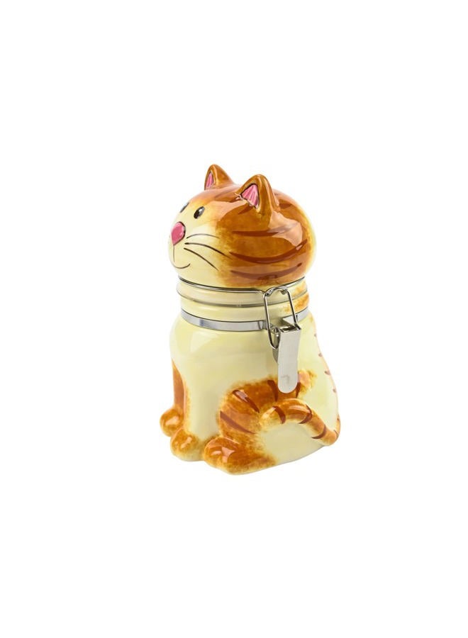 Boston Warehouse 25060 Hand-Painted Earthenware Pretty Kitty Hinged Jar - Image 5