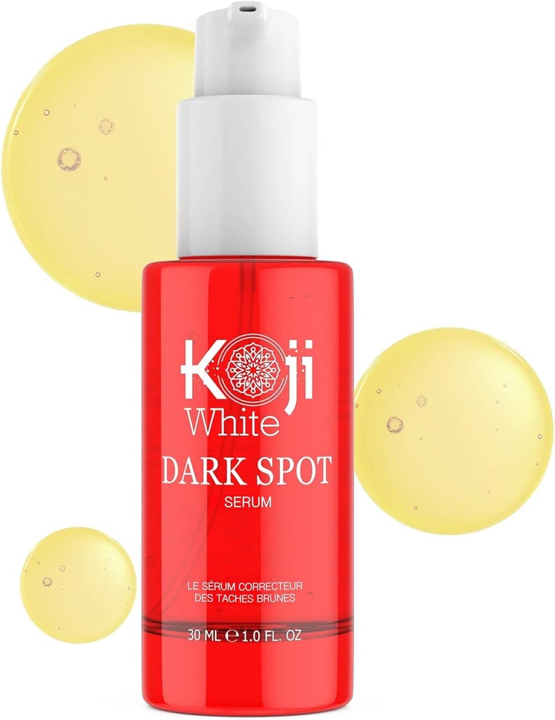 Koji White Dark Spot Brightening Serum For Face with Kojic Acid Niacinamide 8X Hyaluronic Acid from Korean for Face Moisturizer Hydrating Nourishing Uneven Skin Tone Vegan 1 FlOz