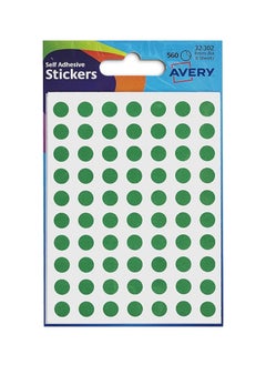 AVERY Avery 32-302 Packets of Dot Stickers (8 mm Dia, 560 Stickers) - Green  - Image 1