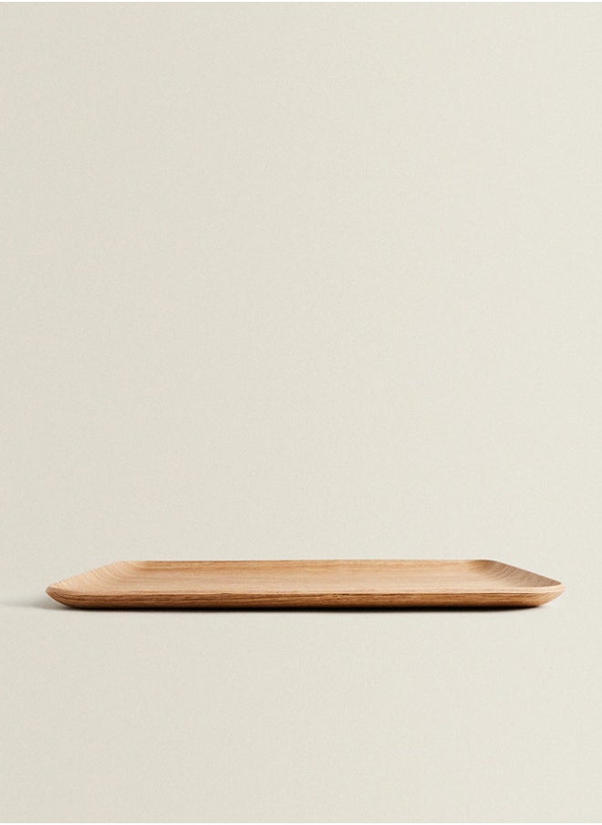 Trust Rectangular Natrual Ash Wood Veneer Serving Tray Light Brown 28X20CM  - Image 4