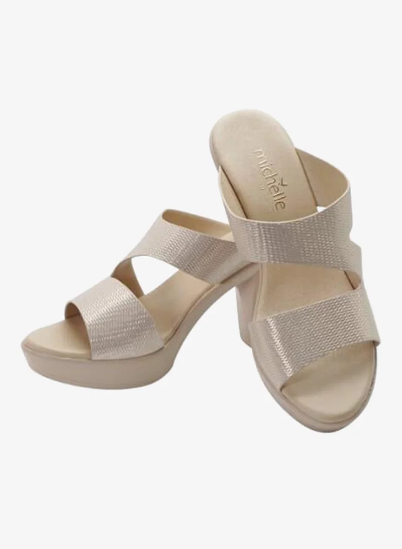 Michelle Morgan Champagne 092-3055 Michelle Morgan Ladies High Heel Sandals 514RL516 Champagne for Women | Best Price UAE