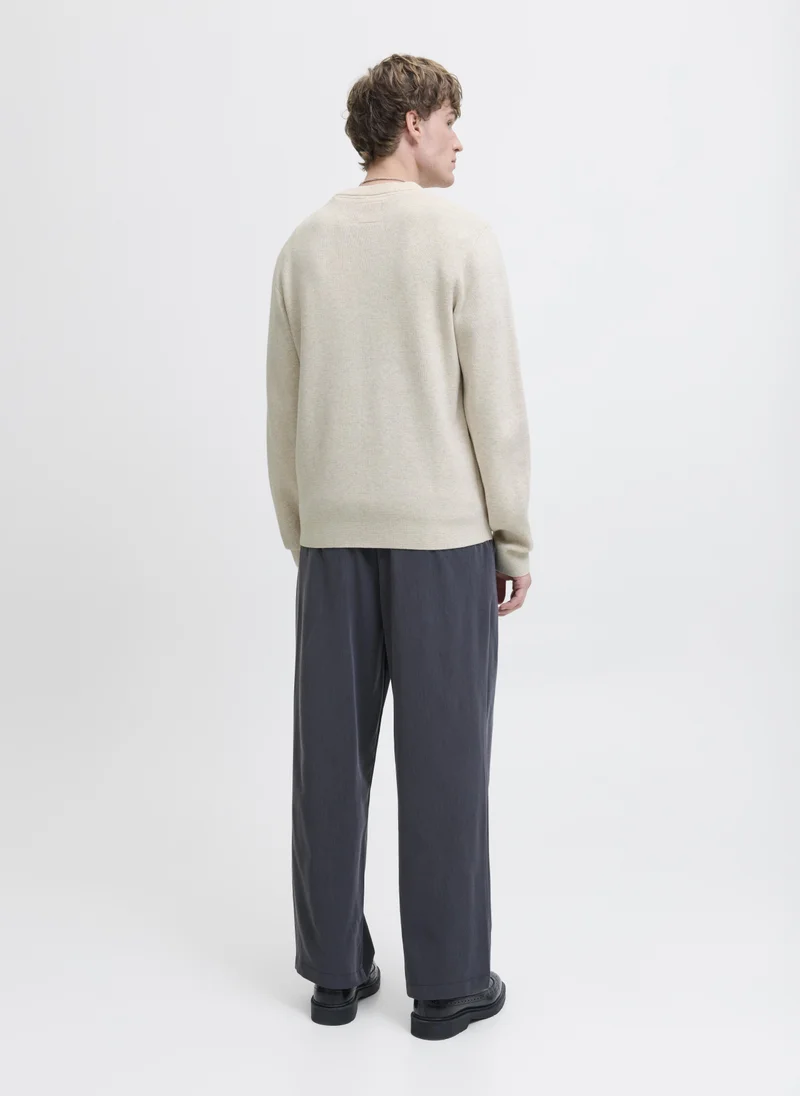 جاك اند جونز Knitted Crew Neck Long Sleeve Sweater