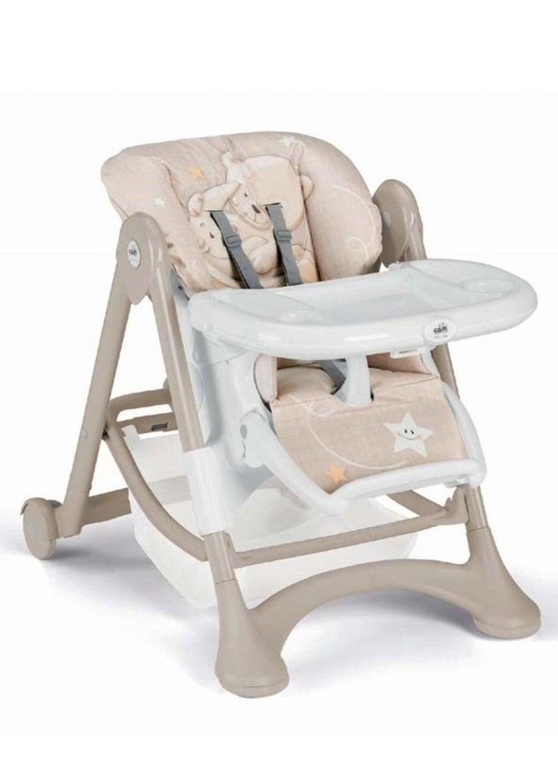 Cam Baby High Chair Mini Plus, Bubble Bear,  Feeding Chair,  Removable Tray, 0 To 36 Months, Made In Italy, Comfortable, Soft Padding, Easy To Clean, 6 Heights, 3 Backrest Reclining Positions - Image 5