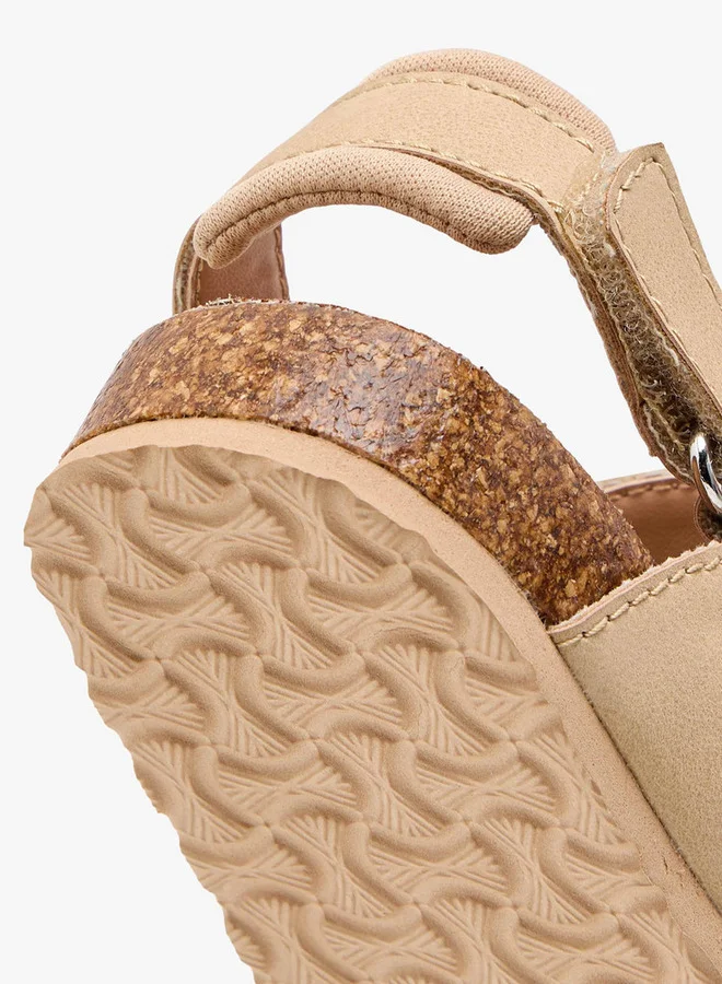 JUNIORS Girls Cut Out Detail Sandals with Hook and Loop Closure