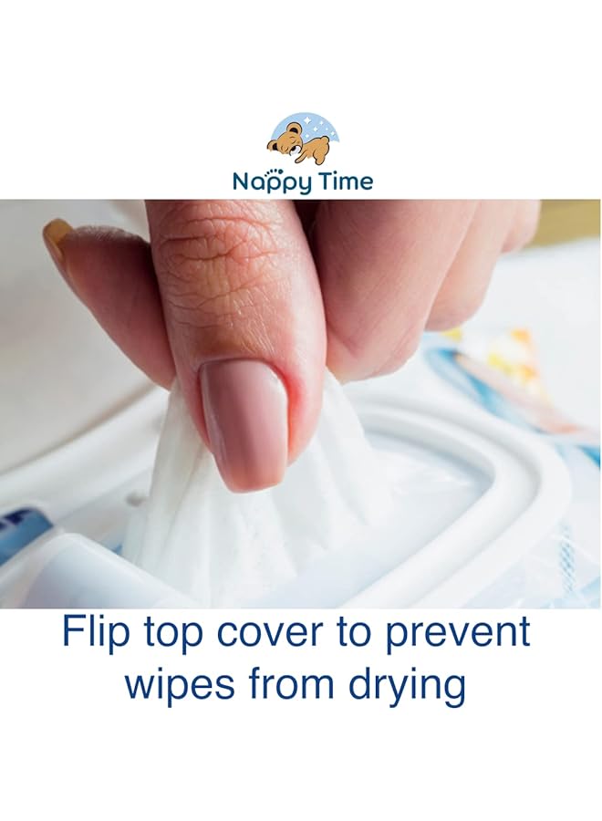 Nappy time Baby Wipes 99.9% Pure Water With Chamomile Extract Fragrance Alcohol And Paraben Free Baby Wipes Safe For New Born Skin Pack Of 9 Pouches X60 Sheets 540 Wipes - Image 4