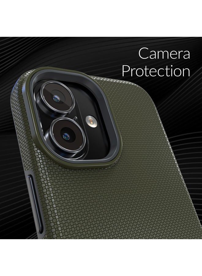 CRAVE Dual Guard Compatible with iPhone 16 Case, Compatible with MagSafe Shockproof Protection Dual Layer Case for Apple iPhone 16 (6.1") - Sage - Image 3