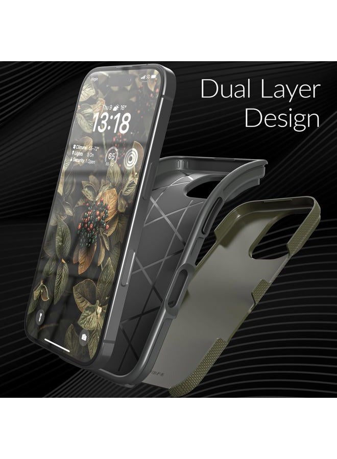 CRAVE Dual Guard Compatible with iPhone 16 Case, Compatible with MagSafe Shockproof Protection Dual Layer Case for Apple iPhone 16 (6.1") - Sage - Image 4