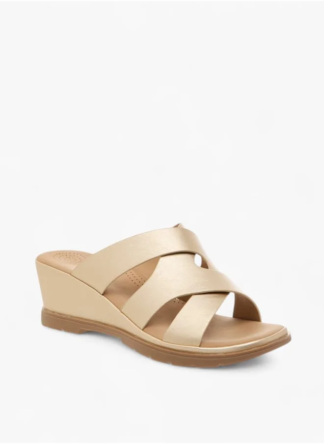 Flora Bella By Shoexpress Womens Comfort Midwedge With Multi Band Strap Ramadan Collection