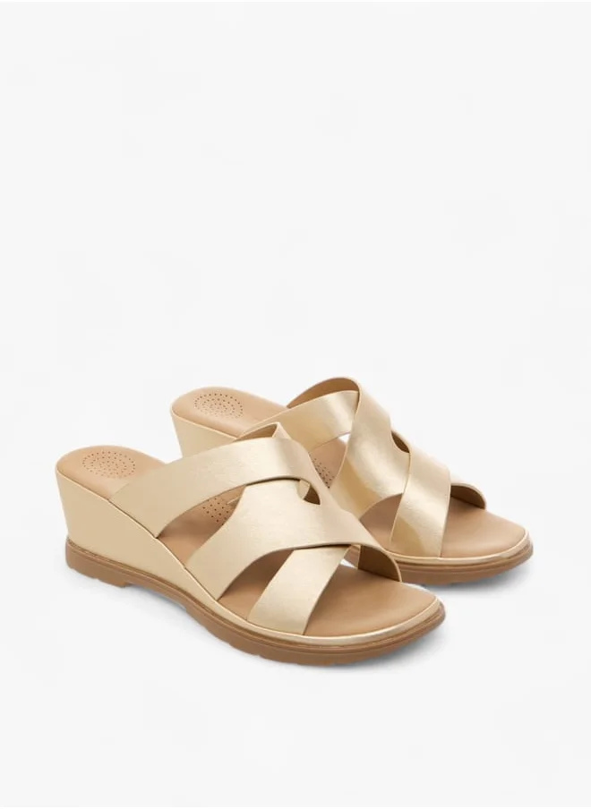 Flora Bella By Shoexpress Womens Comfort Midwedge With Multi Band Strap Ramadan Collection