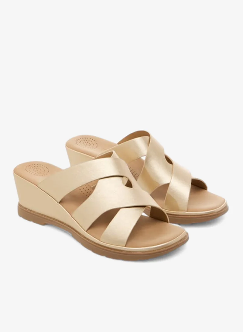 Flora Bella By Shoexpress Womens Comfort Midwedge With Multi Band Strap Ramadan Collection
