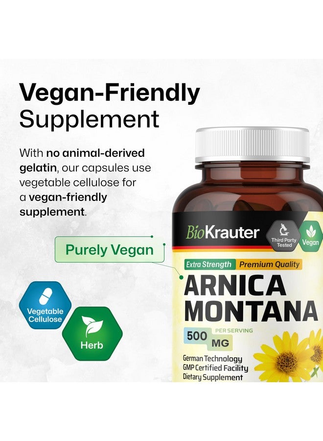 BIO KRAUTER BIO KRAUTER Arnica Montana Capsules - 500 mg Arnica Capsules for Bruising and Swelling - Vegan - 100 Count  - Image 5