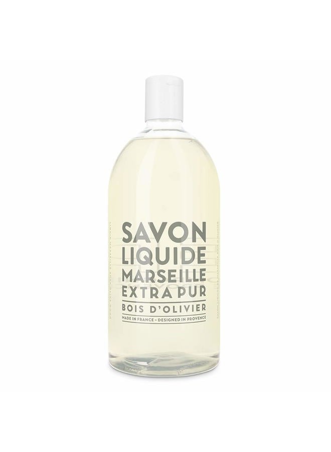 La Compagnie de Provence Compagnie de Provence Savon de Marseille Extra Pure Liquid Soap - Olive Wood - 33.8 fl oz Plastic Bottle Refill - Image 1