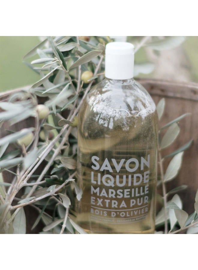 La Compagnie de Provence Compagnie de Provence Savon de Marseille Extra Pure Liquid Soap - Olive Wood - 33.8 fl oz Plastic Bottle Refill - Image 3