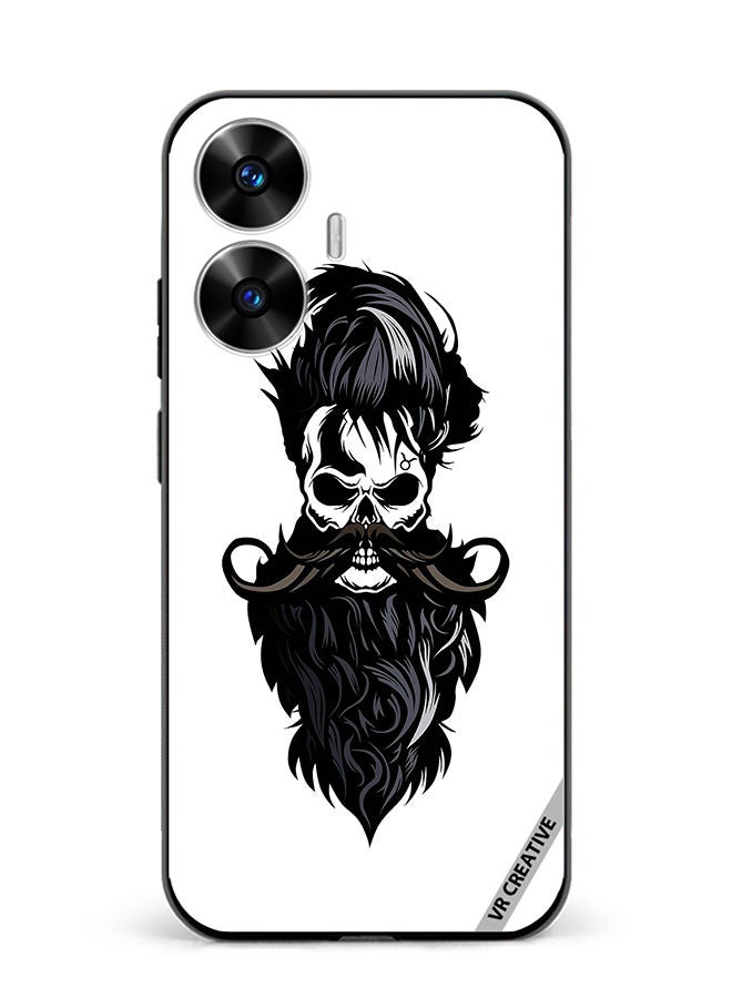 VR CREATIVE Protective Case Cover For Realme C55 Skull Beard Design Multicolour - Image 1