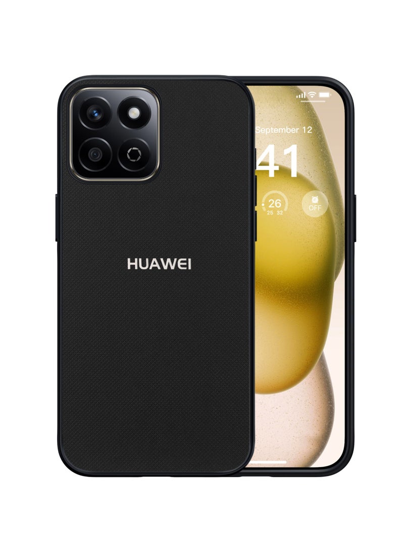 متوافق مع حافظة Honor X7C بطبقة مزدوجة وغطاء واقٍ للهاتف الخلوي شديد التحمل ومقاوم للصدمات ومتين مع نسيج مانع للانزلاق - أسود