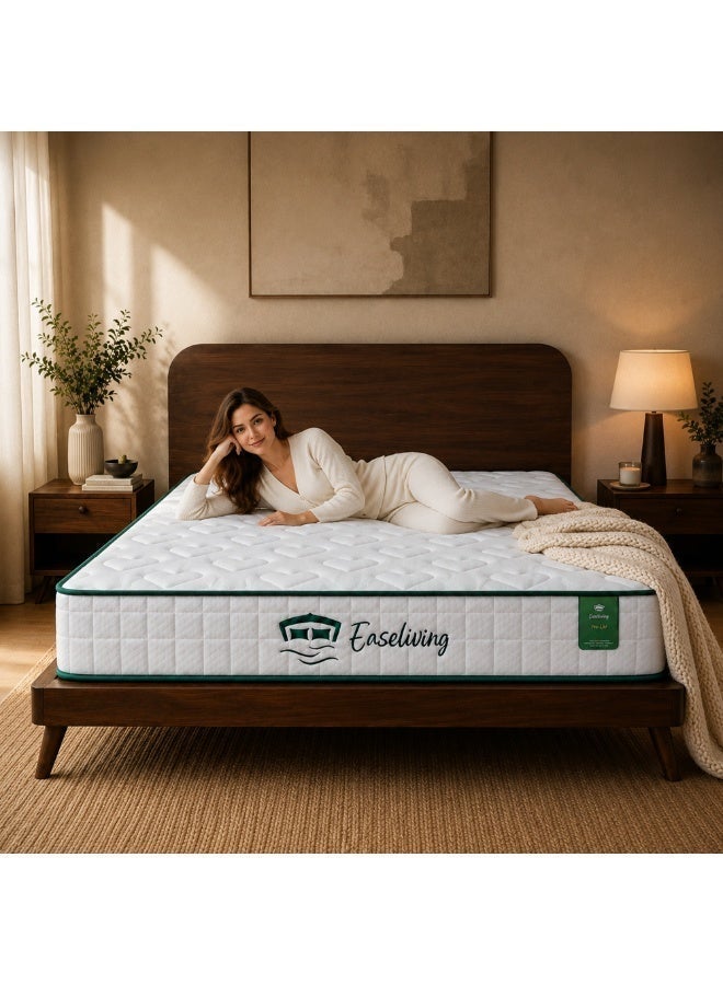 EASELIVING Orthopedic Pocket Spring Mattress - 24 cm Queen Size Mattress | Medium Firm Mattress with Motion Isolation & Breathable Fabric | Pressure Relief & Spine Support | 5-Year Warranty (160x200 cm) - Image 3