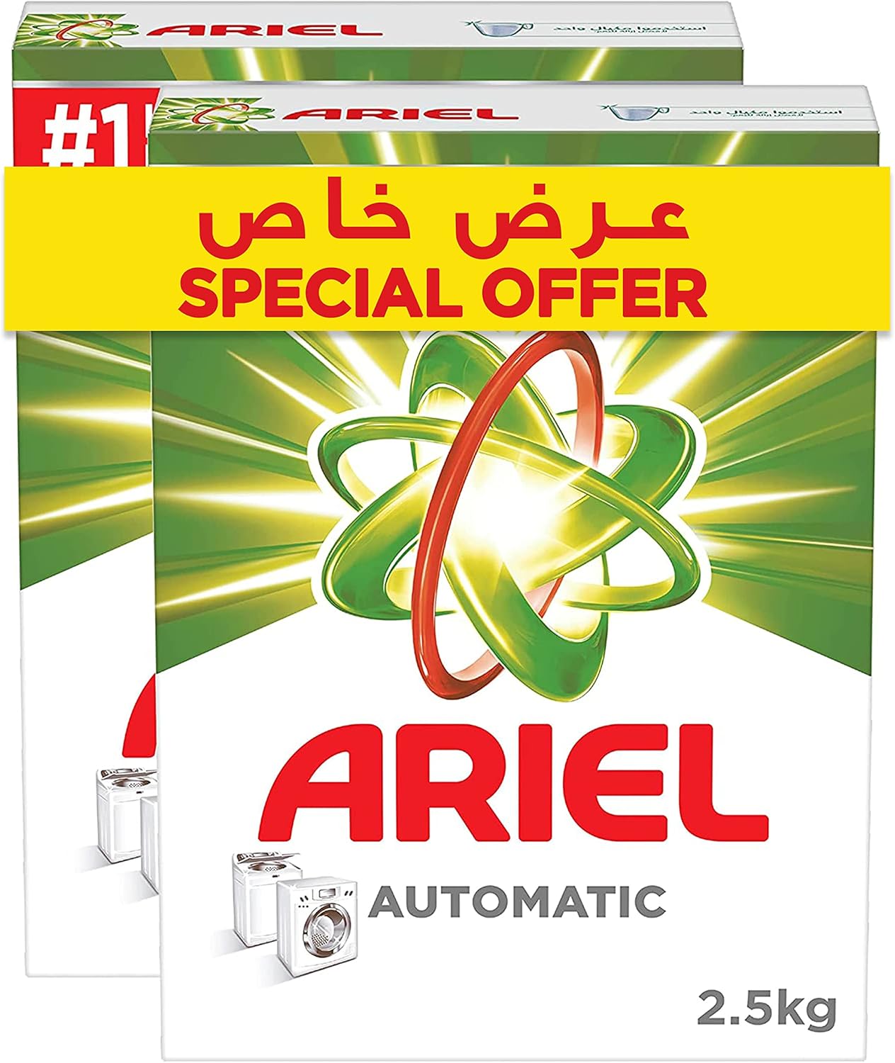 Ariel Automatic Laundry Detergent Powder Dual Pack 2.5Kg