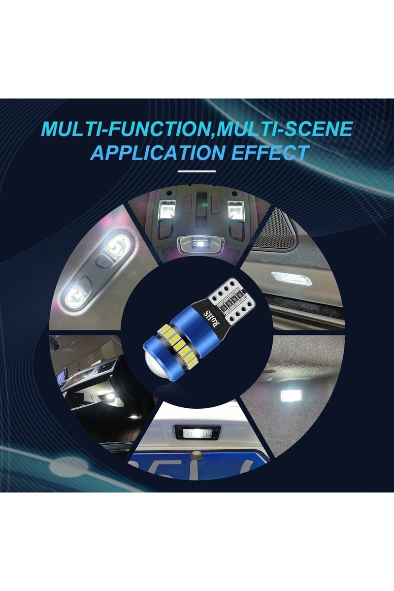 erorex White 2PCS T10 W5W LED CANBUS No Error 12V Car Side Interior Lights 168 194 3030 SMD BMW Audi Super - Image 5