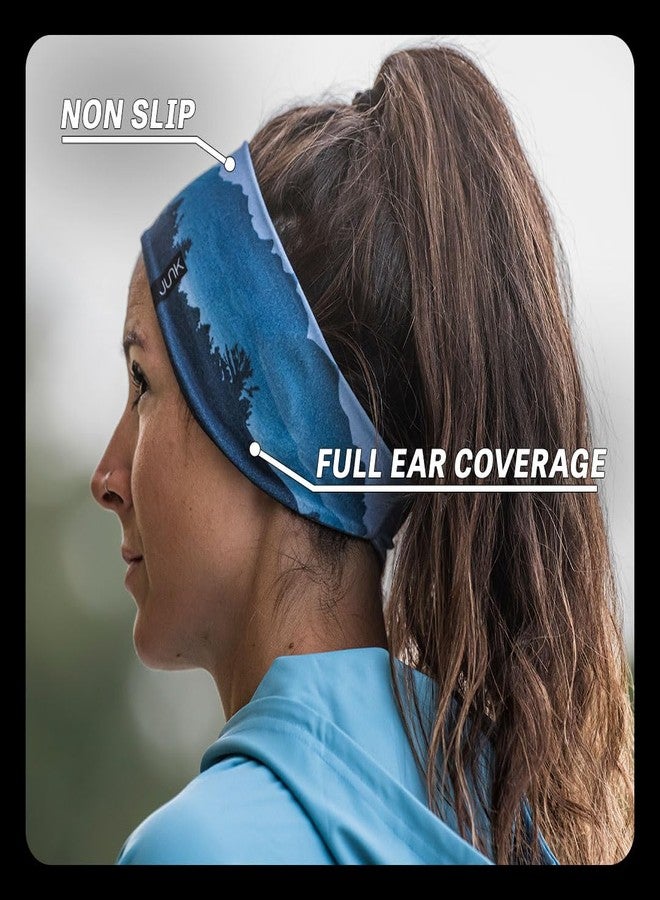JUNK Brands Ear Warmer Headband - Performance Fleece, Moisture-Wicking, Non-Slip, Winter Ear Muffs for Men & Women - One Size - Mistly Mountains - Image 3