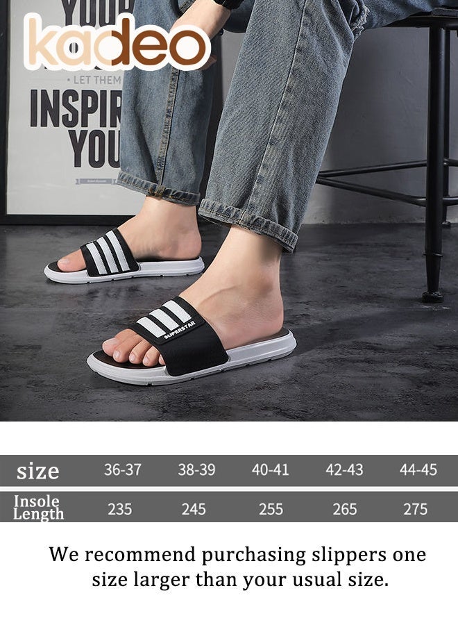 kadeo Man Slippers, House Slides Shower Sandals, Cushioned Thick Sole, Non-Slip, Quick Drying, Indoor Bathroom Shoes Beach Sandals - Image 3