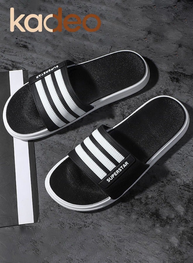kadeo Man Slippers, House Slides Shower Sandals, Cushioned Thick Sole, Non-Slip, Quick Drying, Indoor Bathroom Shoes Beach Sandals - Image 1