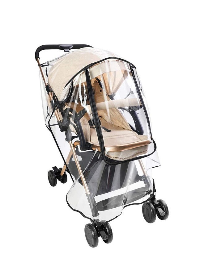 Universal Baby Stroller Rain Cover Pram Raincover Pushchair EVA Transparent and Waterproof for Buggy Carriage Travel Outdoor - Image 1