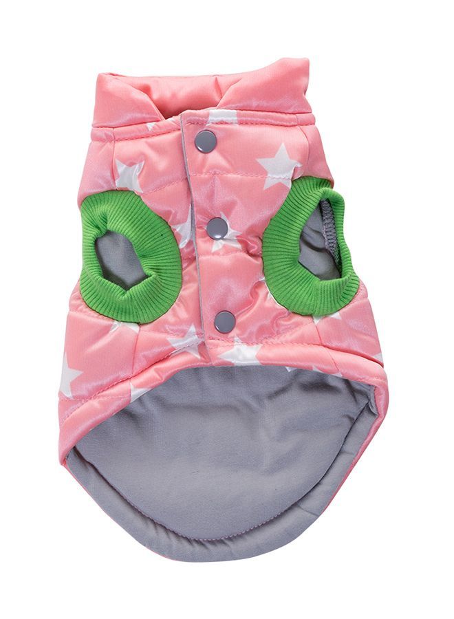 NIBEMINENT Printed Pattern Winter Waistcoat For Puppy Dog Pink 20.00x2.00x17.00centimeter - Image 1