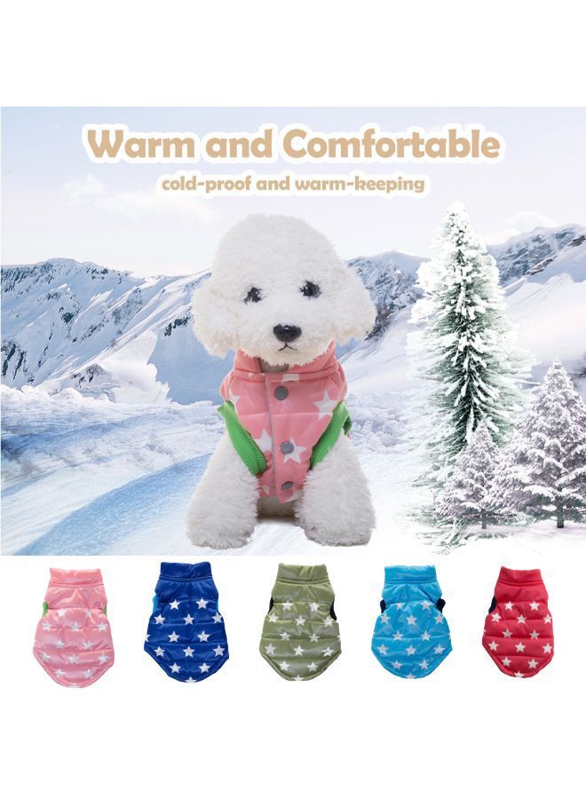 NIBEMINENT Printed Pattern Winter Waistcoat For Puppy Dog Pink 20.00x2.00x17.00centimeter - Image 5