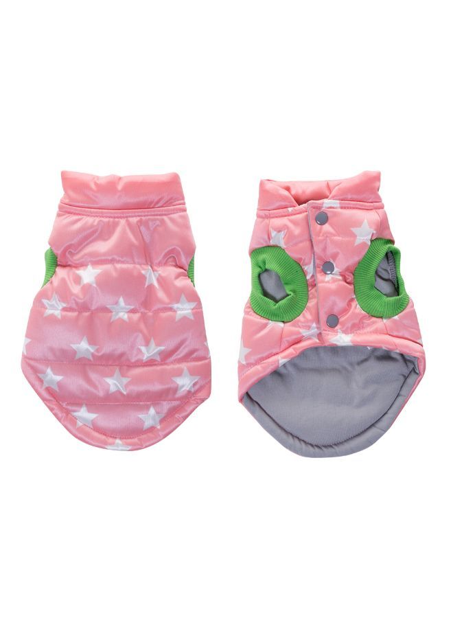 NIBEMINENT Printed Pattern Winter Waistcoat For Puppy Dog Pink 20.00x2.00x17.00centimeter - Image 2