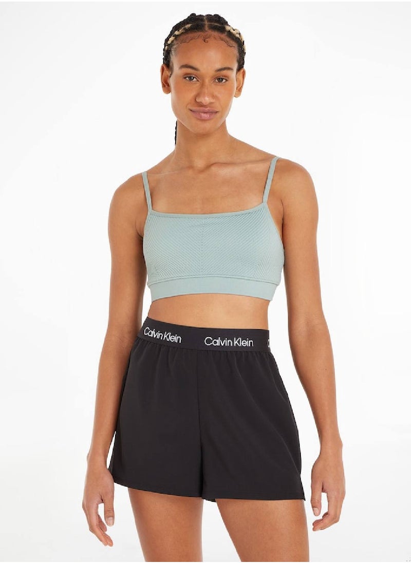 CALVIN KLEIN - Calvin Klein Women's Sports Bra - Seamless, Medium Support - Sportswear - Polyamide , Grey - Image 1