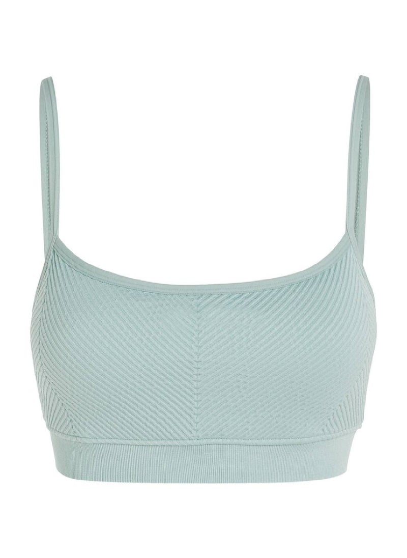 CALVIN KLEIN - Calvin Klein Women's Sports Bra - Seamless, Medium Support - Sportswear - Polyamide , Grey - Image 1
