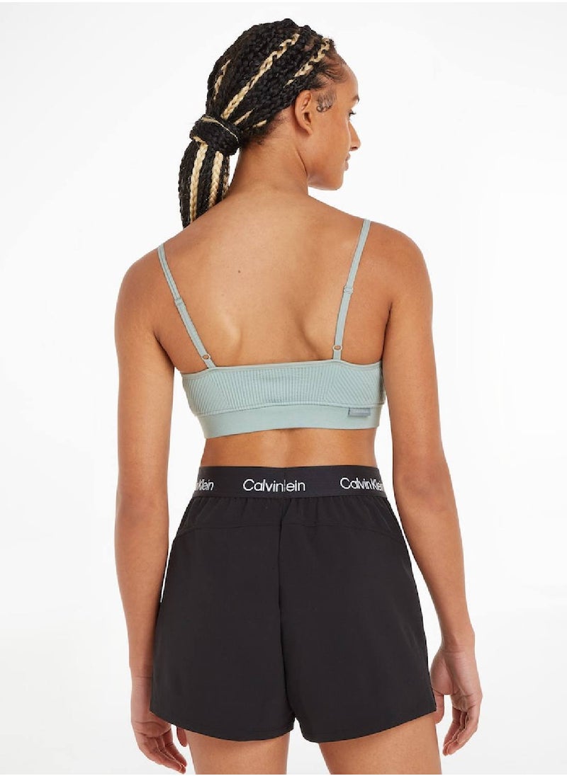 CALVIN KLEIN - Calvin Klein Women's Sports Bra - Seamless, Medium Support - Sportswear - Polyamide , Grey - Image 1