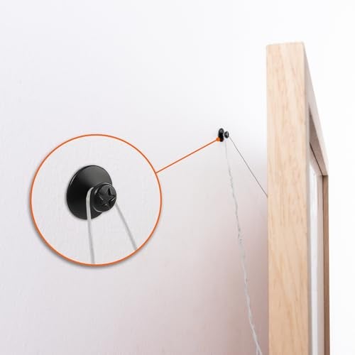 KURUI 60Pcs Double Headed Nails for Hanging Pictures, Renter Friendly Decor Pictures Hanging Kit, Wall Hangers for Bathroom Living Room Office, Push Pins for Tapestry Frame Art, Wall Mount-Black - Image 5