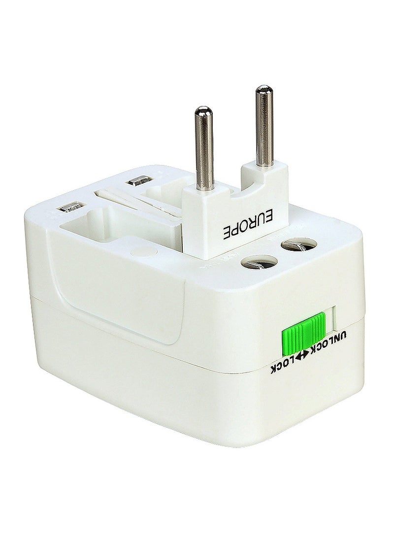 Technotech Technotech 2 Pack International All in One Universal World Wide Travel Plug Adapter White  - Image 3