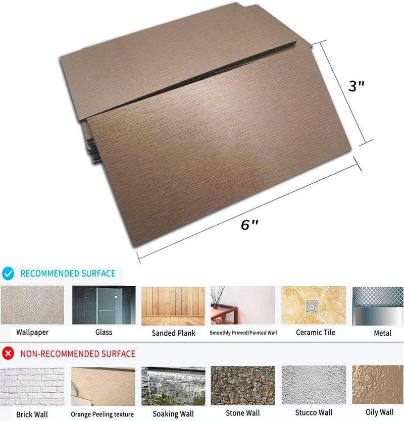 weimeisc 88-Piece Peel and Stick Backsplash Tile, PVC Aluminum Brushed Metal Silver Self Adhesive Tile for Kitchen, Bathroom ，Laundry Room, Fireplace, Stair Riser Decal (Copper) - Image 4