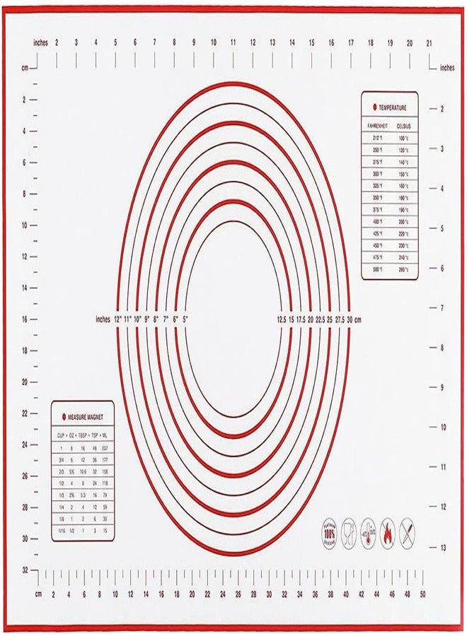 كيلا حصيرة سيليكون غير لاصقة للكعك، حصيرة سيليكون للخبز، لوح عجن من الألياف الزجاجية، لفافة عجين كبيرة الحجم للكعك والمكرونات وأدوات المطبخ - Image 1