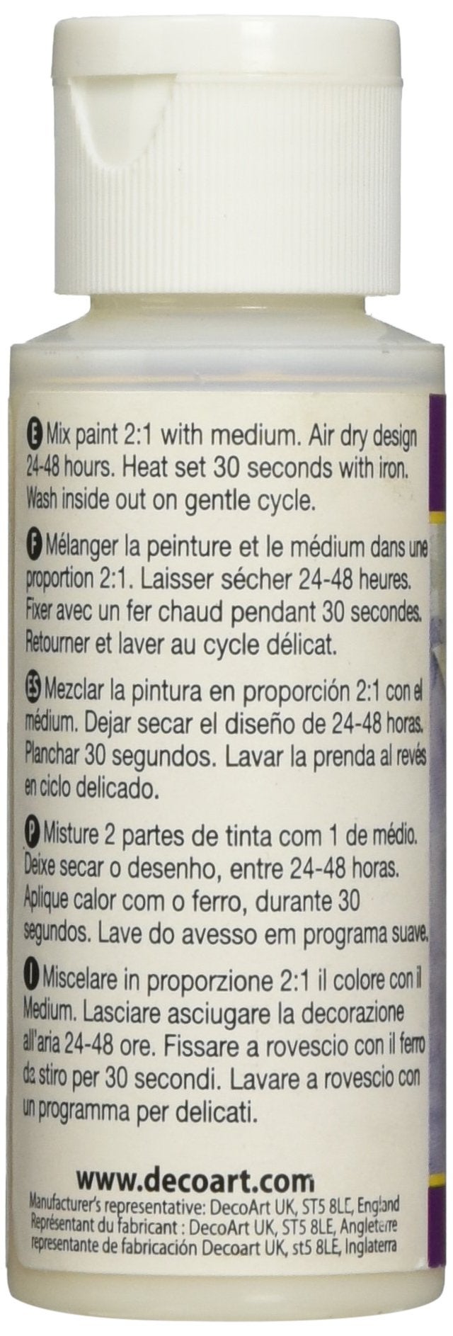 DecoArt DAS10-3 Americana Mediums Fabric Acrylic Painting, 2-Ounce - Image 2