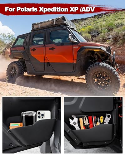 POKIAUTO Interior Door Pockets for Polaris Xpedition XP 5ADV NorthStar 2024 2025 Accessories Front Rear Interior Door Inside Storage Box Cup Holder for Xpedition XP5ADV5 20244PCS - Image 3
