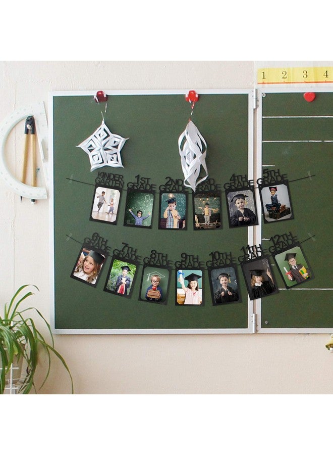 Hatcher lee Class Of 2019 Congrats Kindergarten12 Grade Photo Banner Perfect Graduation Decorations Party Supplies For Grad Party Bunting Black - Image 5