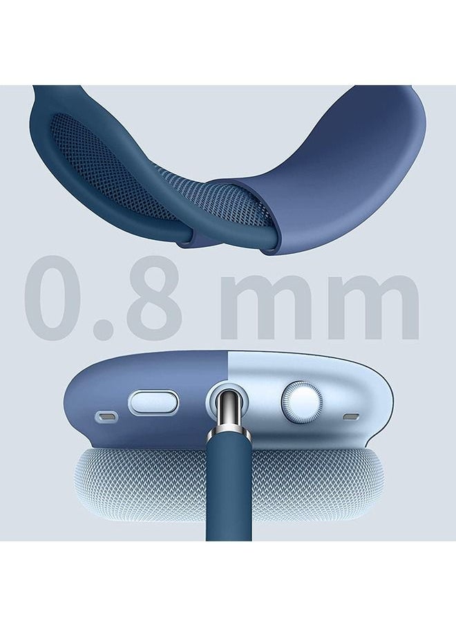 Ant - Silicone Case Cover for AirPods Max Headphones, Anti-Scratch Ear Cups Cover and Headband Cover for AirPods Max, AirPods Max Headset Skin Protector Accessories (Blue) - Image 1