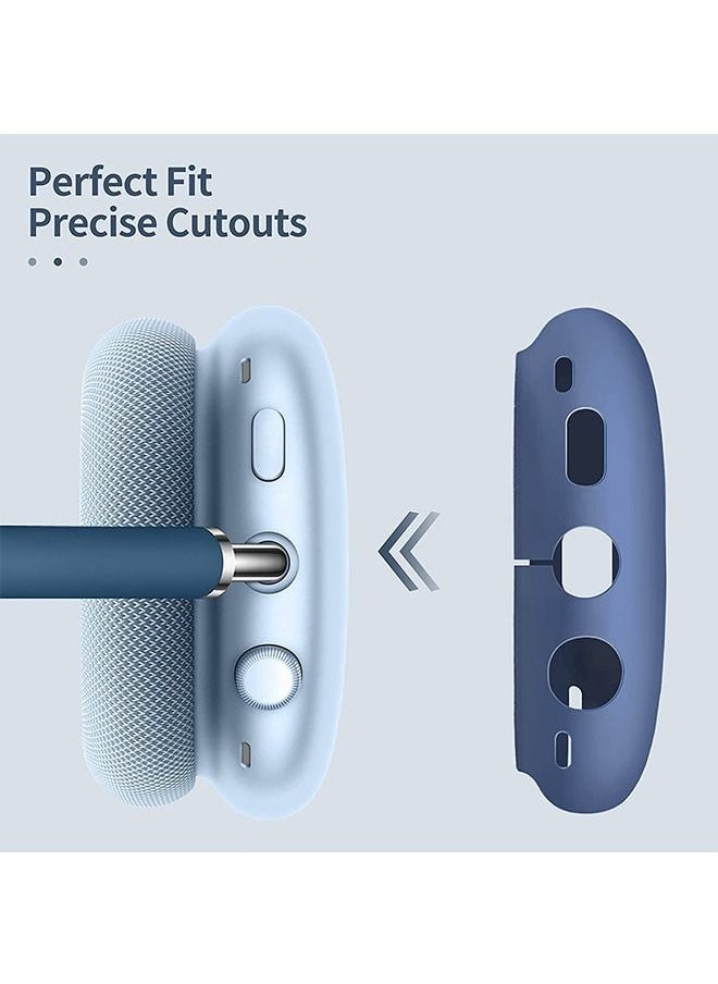 Ant - Silicone Case Cover for AirPods Max Headphones, Anti-Scratch Ear Cups Cover and Headband Cover for AirPods Max, AirPods Max Headset Skin Protector Accessories (Blue) - Image 1