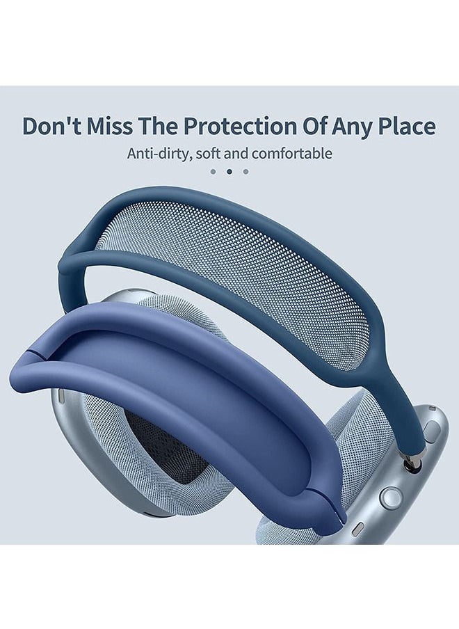 Ant - Silicone Case Cover for AirPods Max Headphones, Anti-Scratch Ear Cups Cover and Headband Cover for AirPods Max, AirPods Max Headset Skin Protector Accessories (Blue) - Image 1