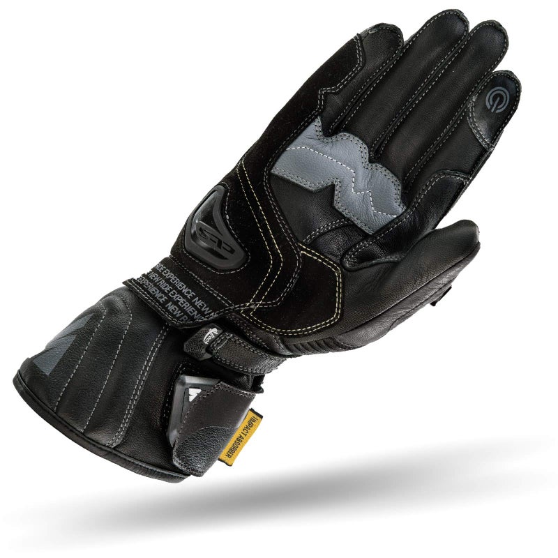 SHIMA SHIMA STR-2 Motorbike Gloves Mens Leather Long Biker Armoured Protectors Motorcycle Perforated Ventilated Cool Reinforced Touchscreen Motorsport Glove Motorbikes Summer Autumn (Mens, Black, L) - Image 2