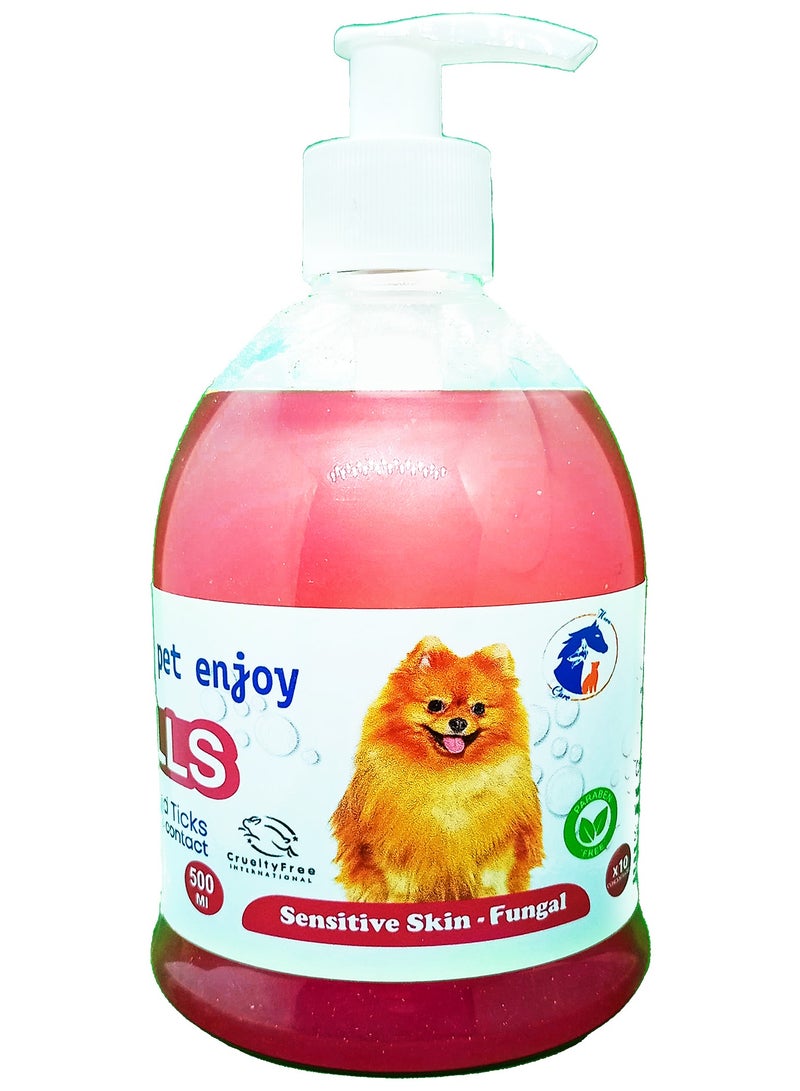 HERA Cat-Dog Shampoo Cherry -Ticks Fleas Mites 500ML - Image 1